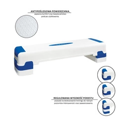 Step do aerobiku HMS AS005 White/Blue