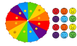 Chusta Edukacyjna AKSON 3m Zestaw duże koła + 12 EMOCJI