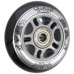 Kółka PU 76x24 82A czarne N (4 szt.) + łożyska ABEC-9 (8 szt.) zestaw NILS EXTREME