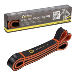 Guma do ćwiczeń HMS GU06 Pomarańczowo-czarna 29 x 5 x 2250 mm