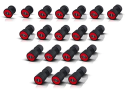 Hantla stalowa gumowana 40 kg czerwony połysk - Marbo Sport