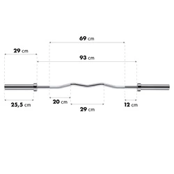 Gryf olimpijski łamany GOL200 200 kg HMS Premium
